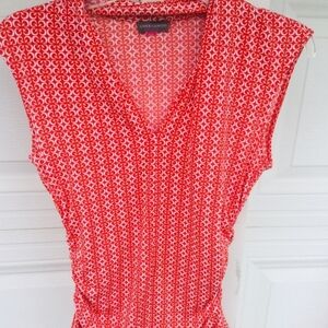 Vince Camuto Red Patterned Top